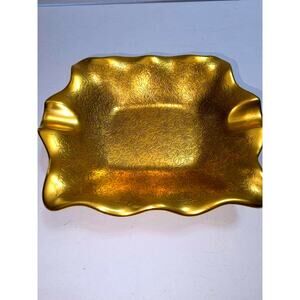 Vintage Pickard China Gold Ashtray #136. Daisy & Roses USA